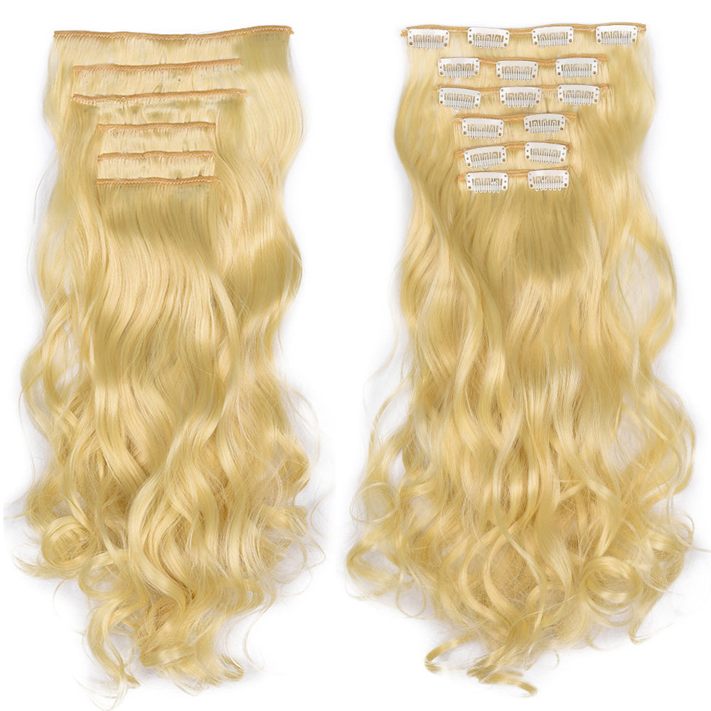20 Inch 6 Pcs Long Wavy Clip In Hair Extensions