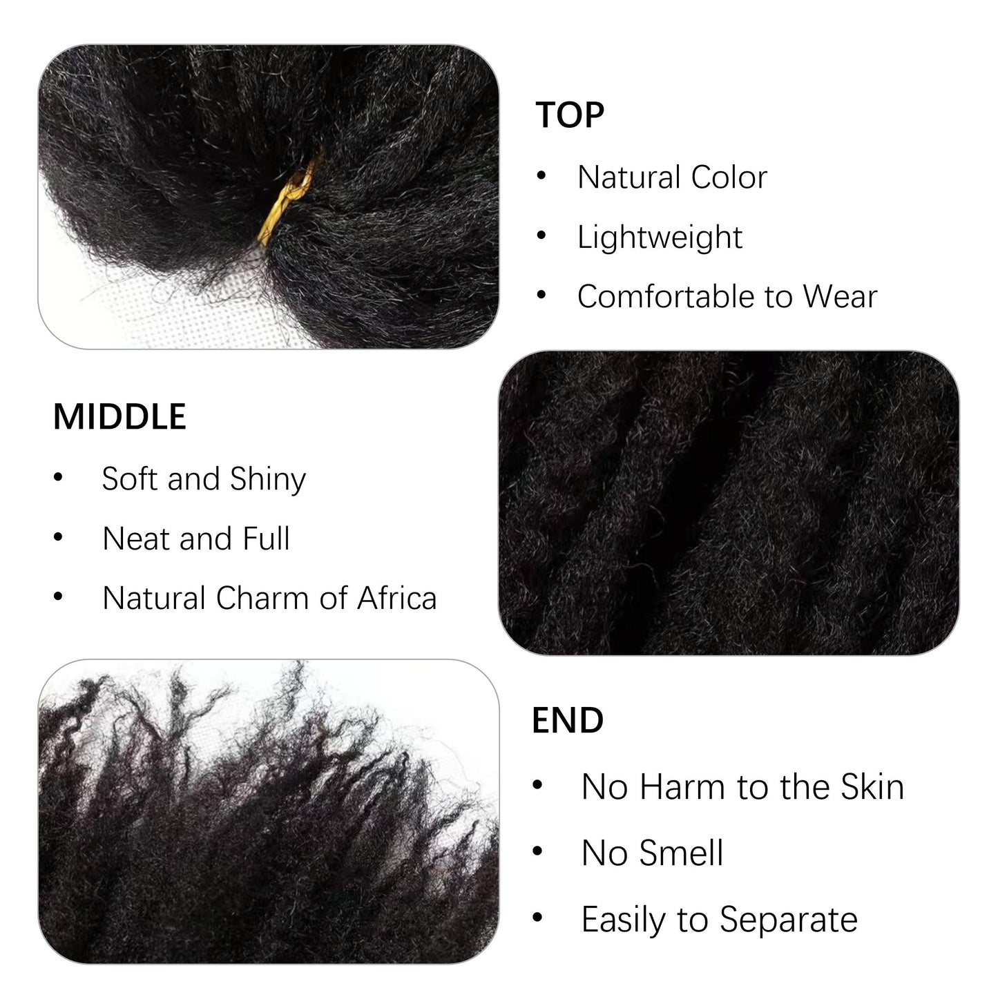 Cuban Marley Twist Hair 14/18 Inch – Springy Afro Kinky Braiding Hair