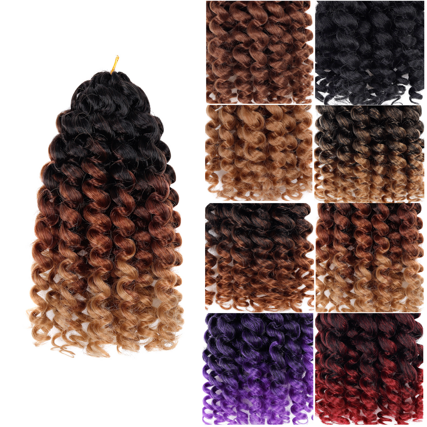 8 Inch Wand Curl Crochet Braids – Ringlet Twist Hair Extensions with Natural Dreadlock Look