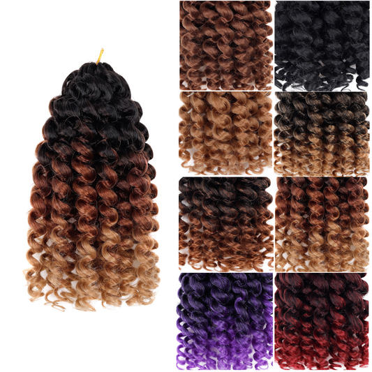 8 Inch Wand Curl Crochet Braids – Ringlet Twist Hair Extensions with Natural Dreadlock Look