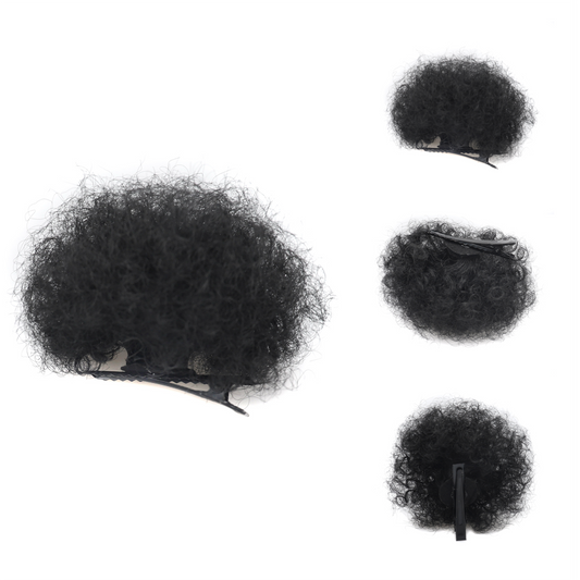Afro Puff Curly Bun Hairpiece with Clips – Soft Lightweight Synthetic Hair Scrunchie Bun Extension