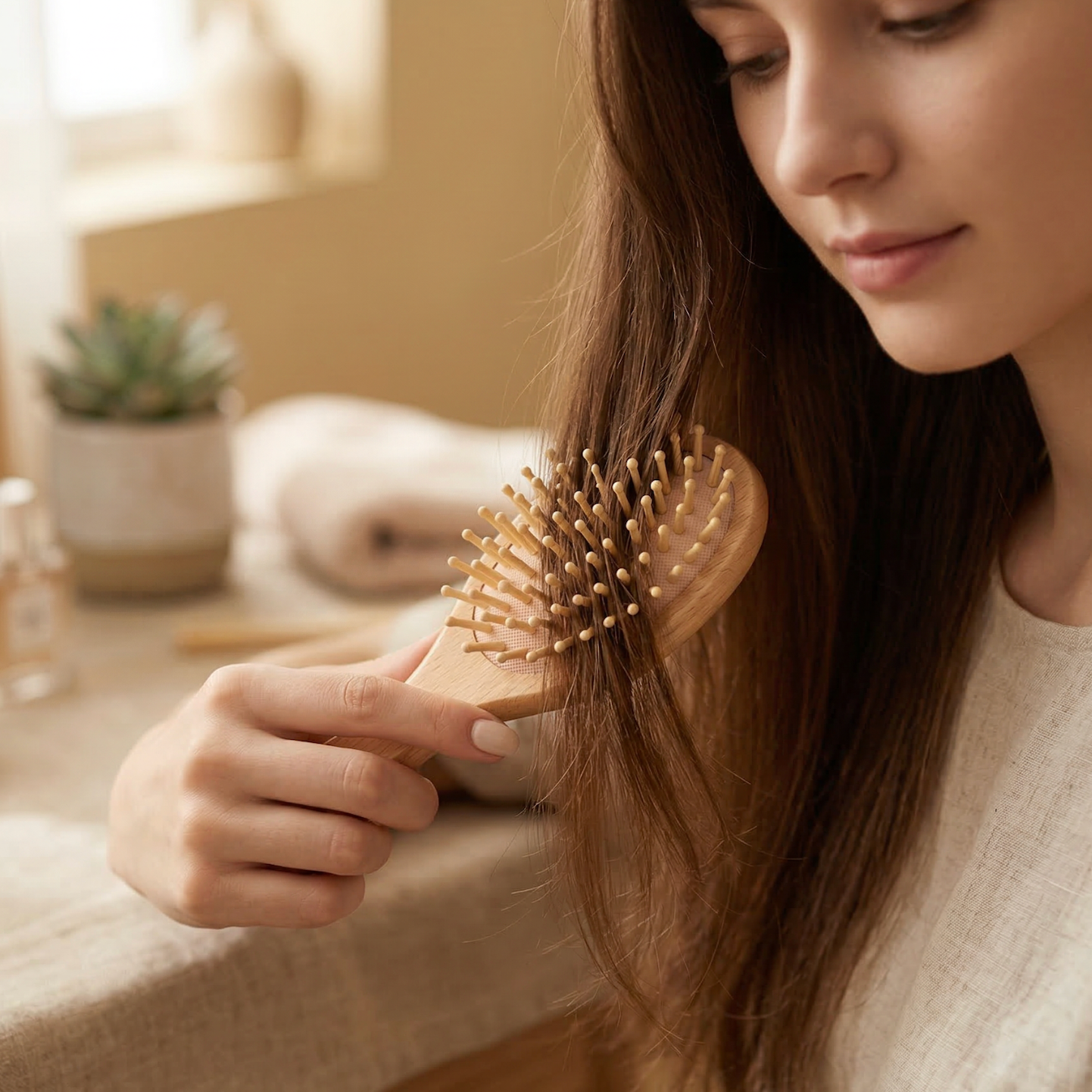 Mini Wooden Air Cushion Hair Brush