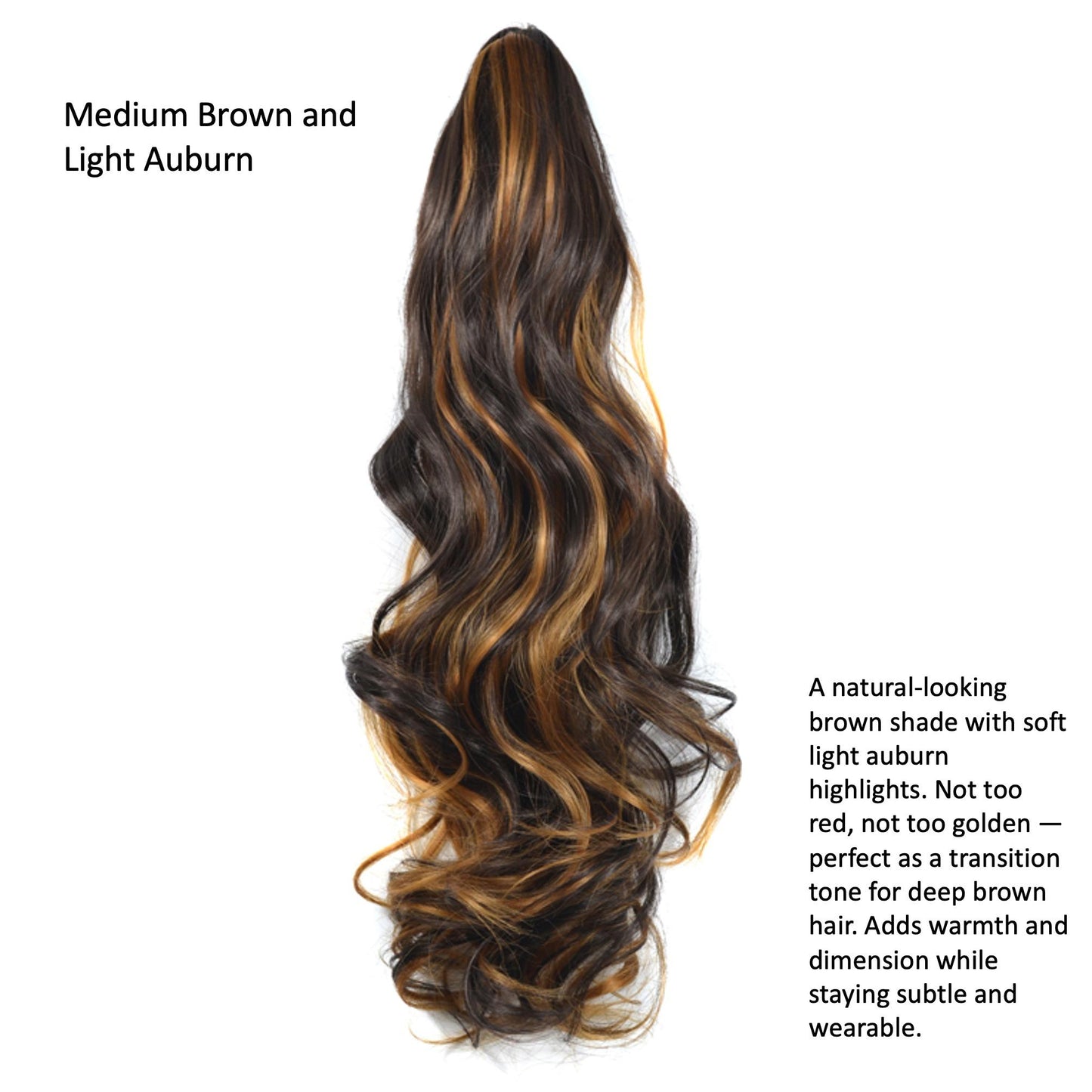 21 inch Long Wavy High Ponytail with Claw Clip