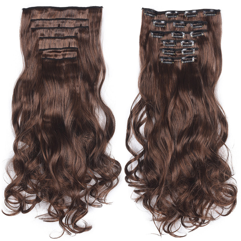 20 Inch 6 Pcs Long Wavy Clip In Hair Extensions