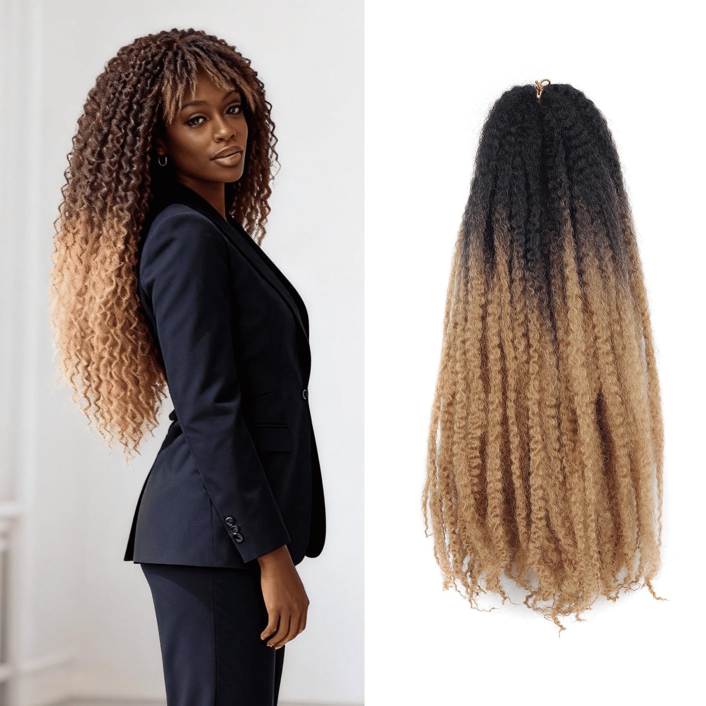 Cuban Marley Twist Hair 14/18 Inch – Springy Afro Kinky Braiding Hair