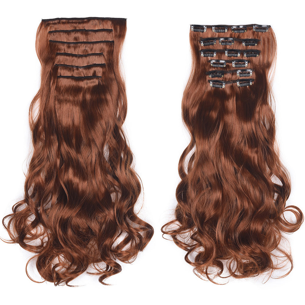 20 Inch 6 Pcs Long Wavy Clip In Hair Extensions