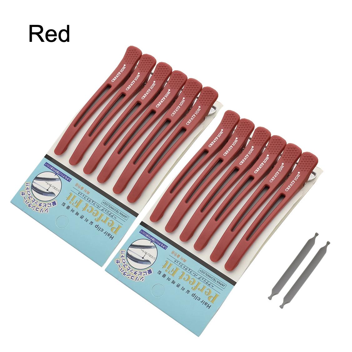 Pro No-Trace Duckbill Hair Clips (6/12 Pack) - Non-Slip Aluminum