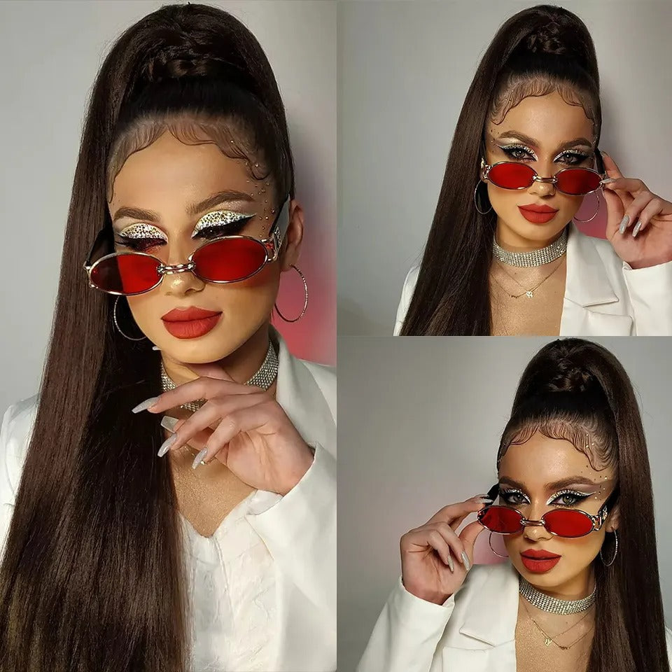 24 inch Long Straight Ponytail Extension with Elastic Band