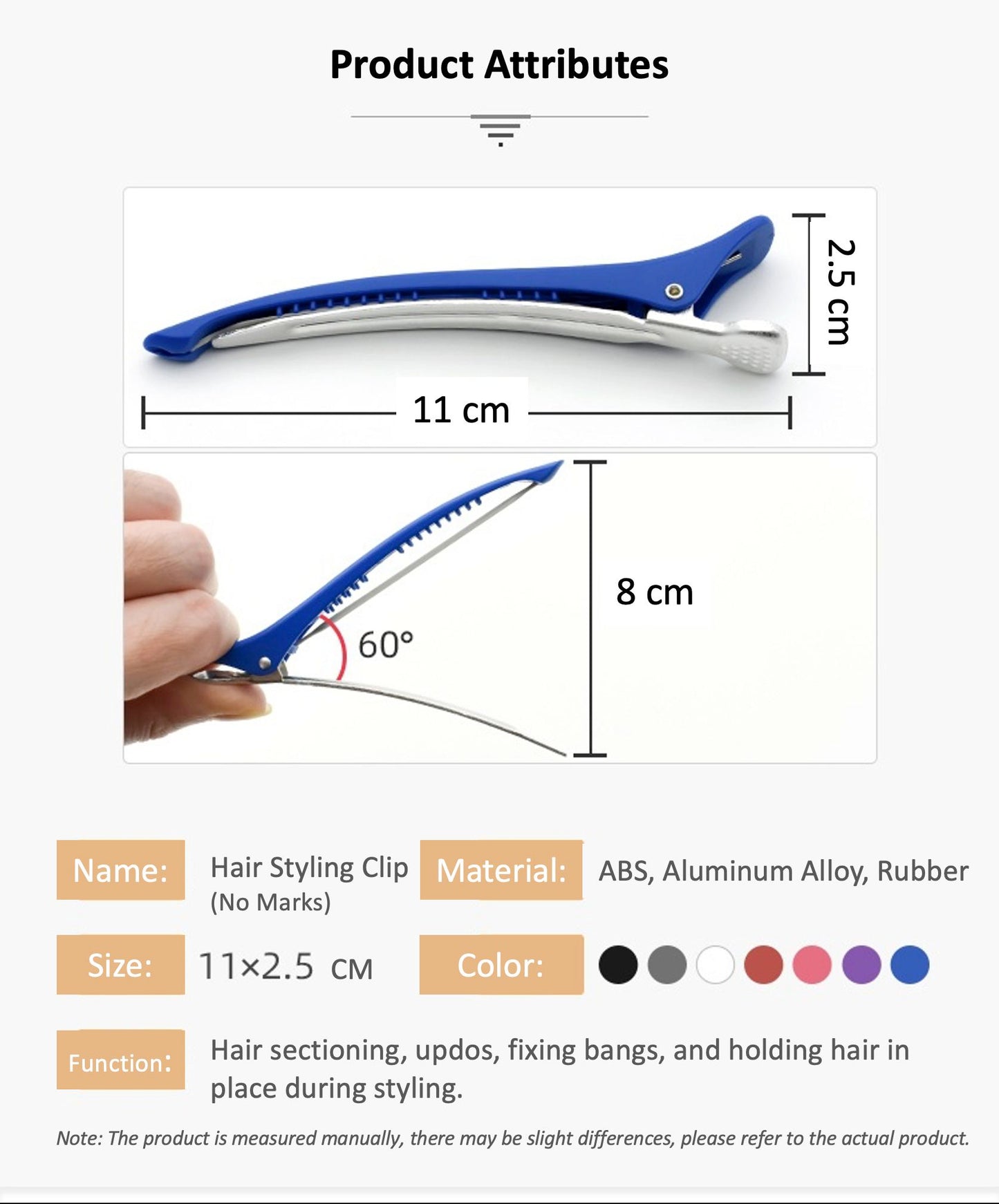 Pro No-Trace Duckbill Hair Clips (6/12 Pack) - Non-Slip Aluminum