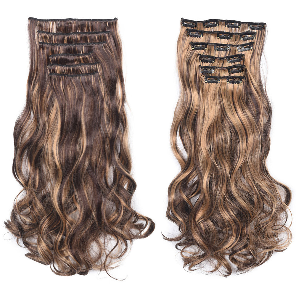 20 Inch 6 Pcs Long Wavy Clip In Hair Extensions