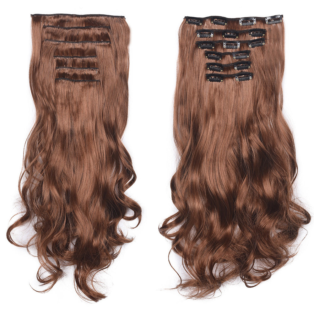 20 Inch 6 Pcs Long Wavy Clip In Hair Extensions