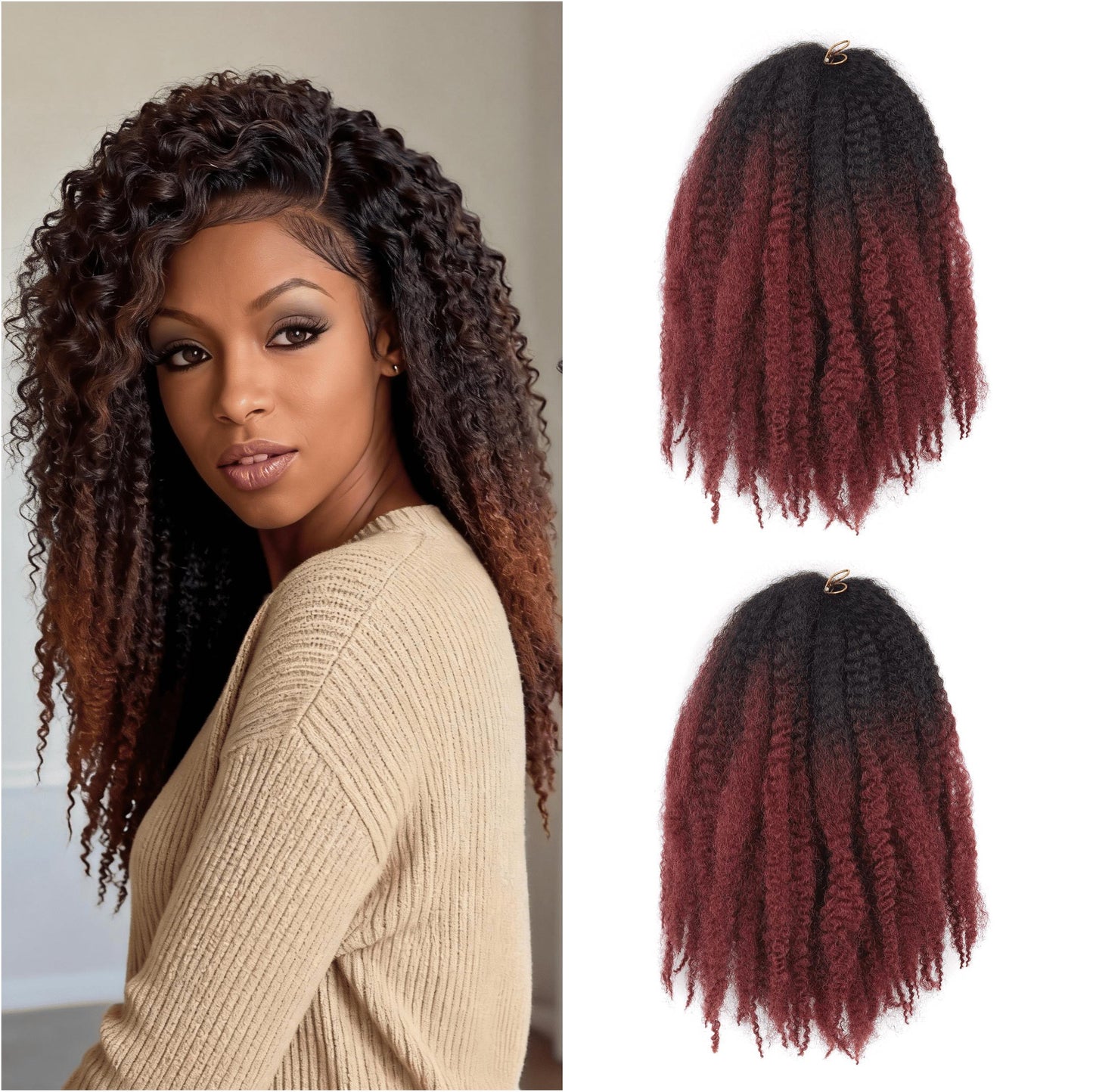 Cuban Marley Twist Hair 14/18 Inch – Springy Afro Kinky Braiding Hair