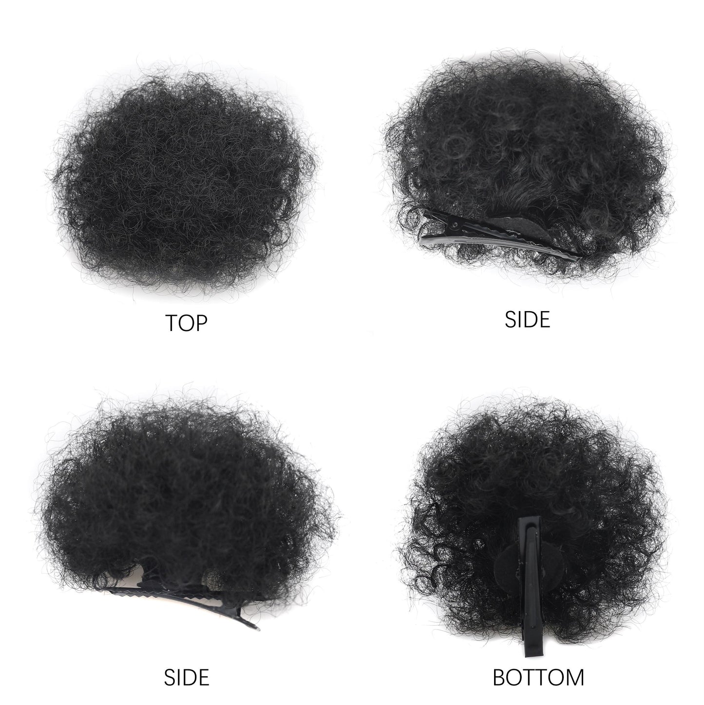 Afro Puff Curly Bun Hairpiece with Clips – Soft Lightweight Synthetic Hair Scrunchie Bun Extension
