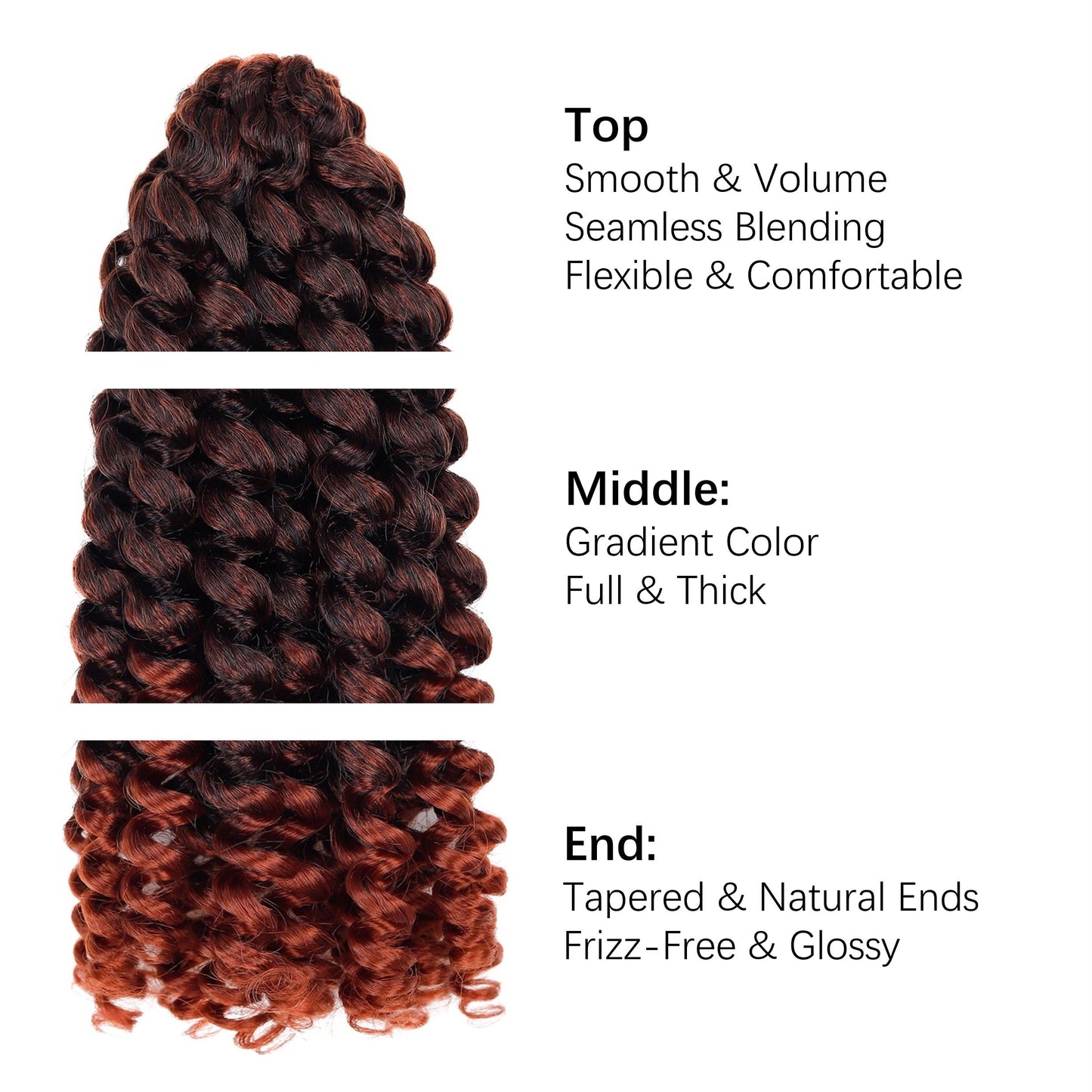 8 Inch Wand Curl Crochet Braids – Ringlet Twist Hair Extensions with Natural Dreadlock Look