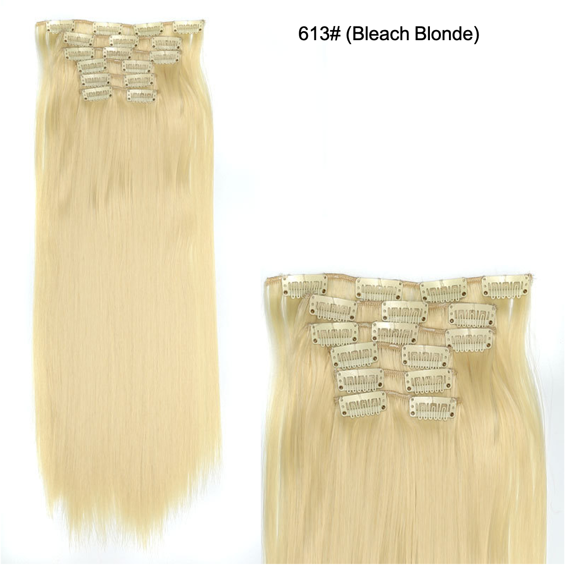24 Inch 6 PCS Long Straight Clip-In Hair Extensions with 49 shades
