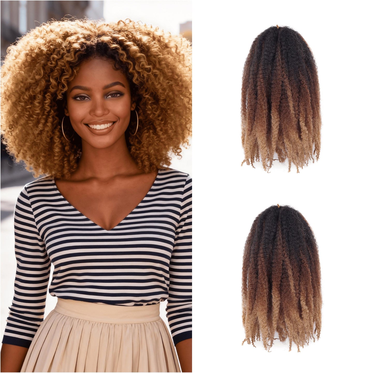 Cuban Marley Twist Hair 14/18 Inch – Springy Afro Kinky Braiding Hair