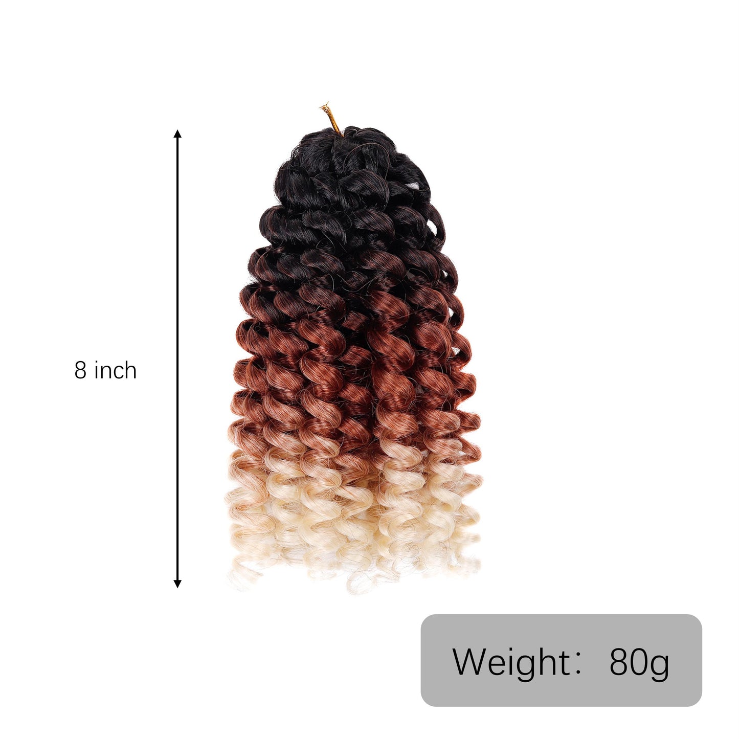 8 Inch Wand Curl Crochet Braids – Ringlet Twist Hair Extensions with Natural Dreadlock Look