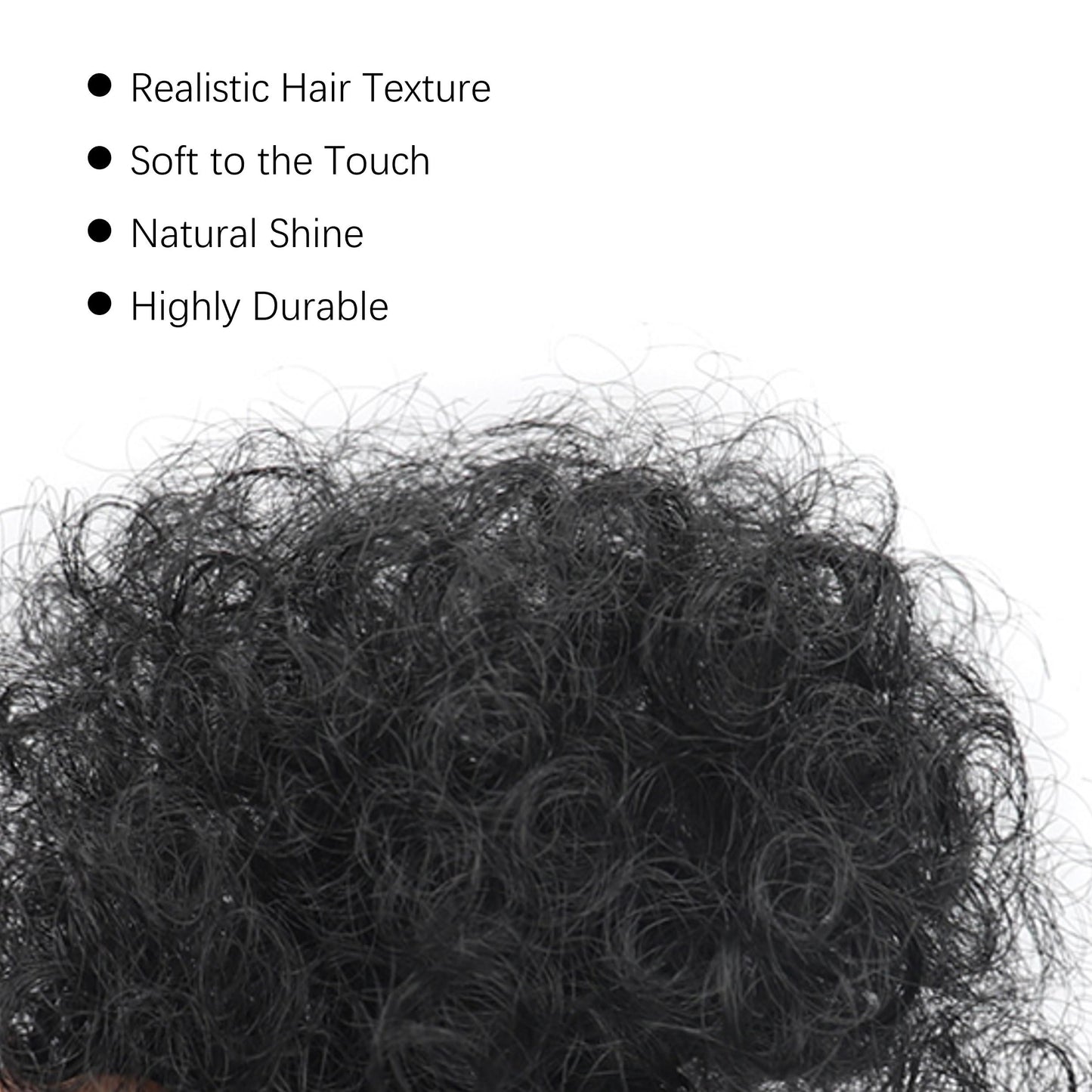Afro Puff Curly Bun Hairpiece with Clips – Soft Lightweight Synthetic Hair Scrunchie Bun Extension