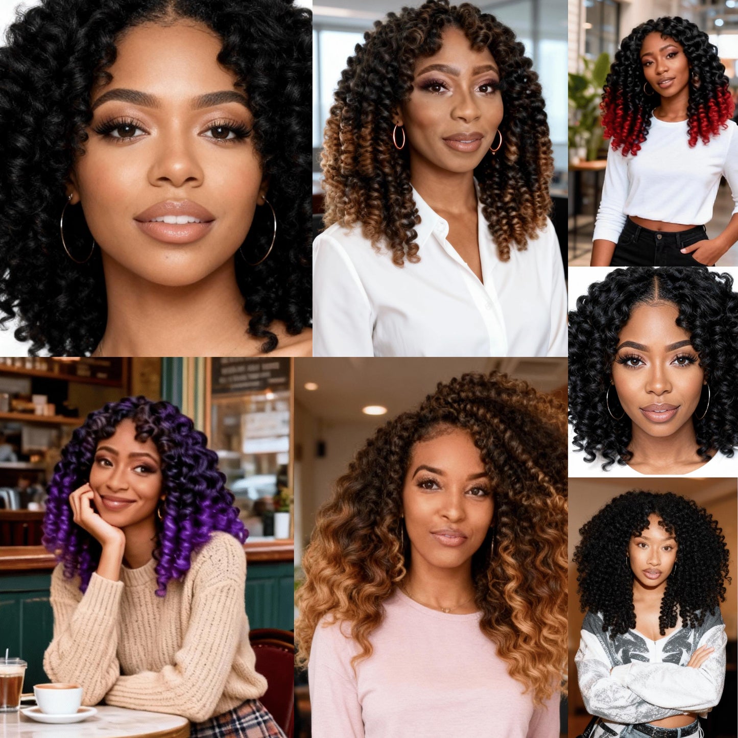 8 Inch Wand Curl Crochet Braids – Ringlet Twist Hair Extensions with Natural Dreadlock Look