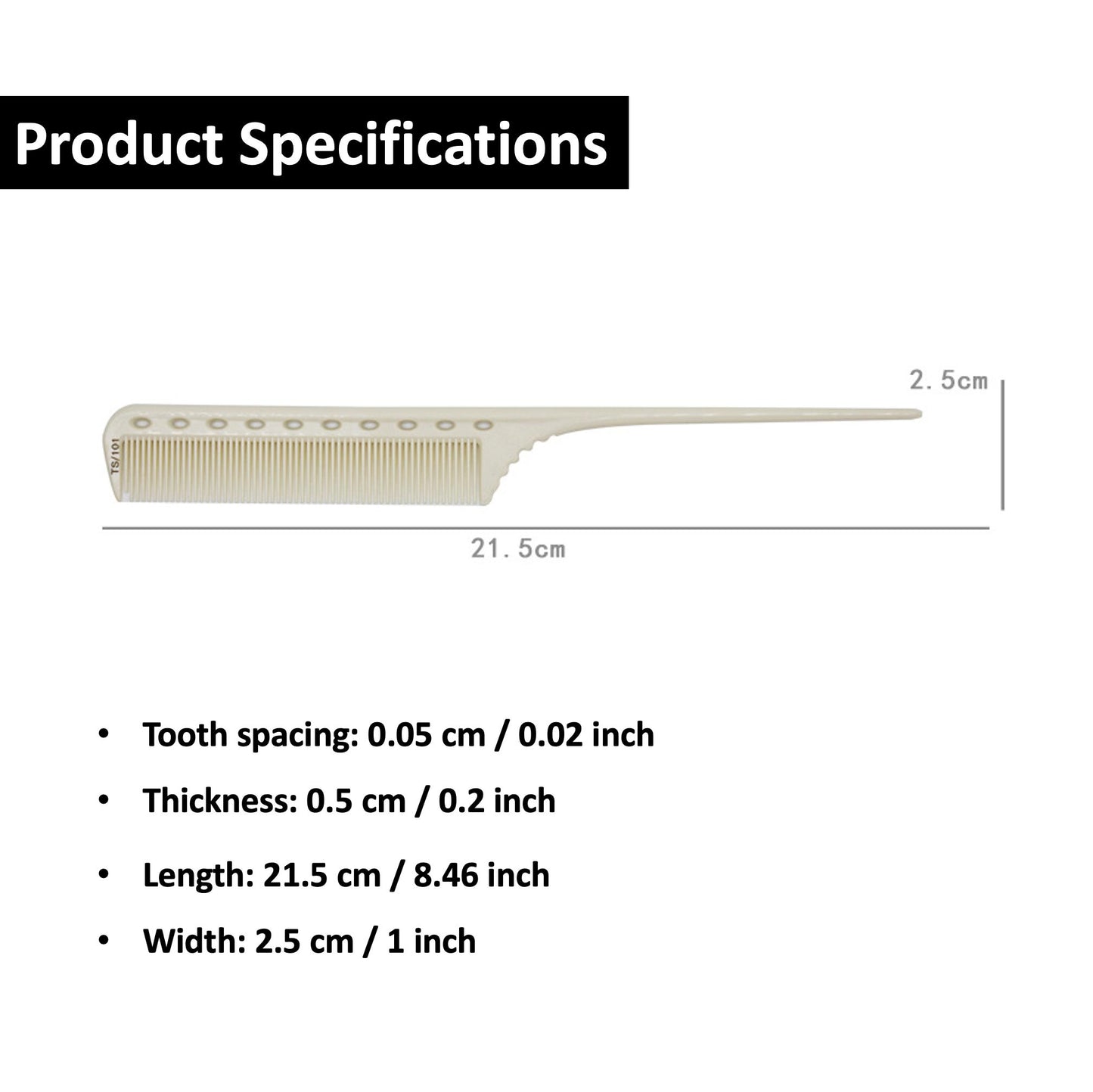 Pro Tail Comb for Precise Parting & Styling