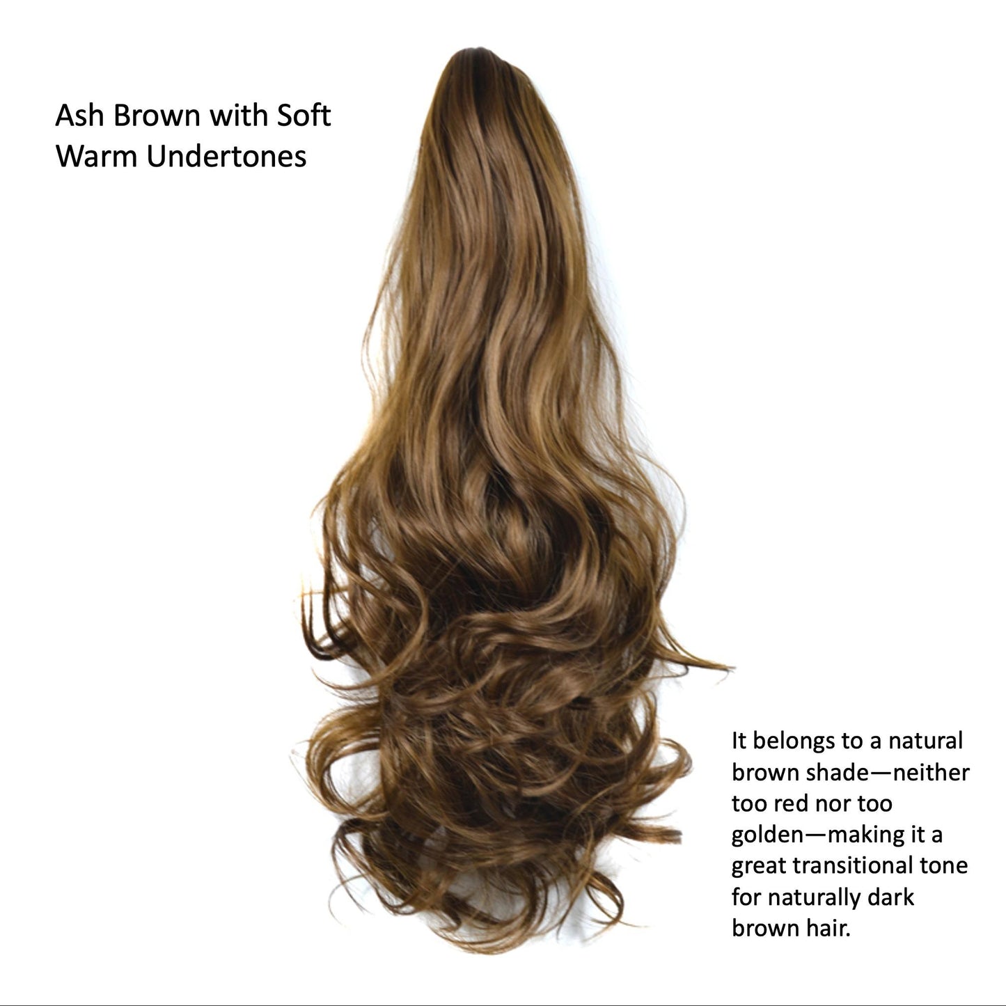 21 inch Long Wavy High Ponytail with Claw Clip